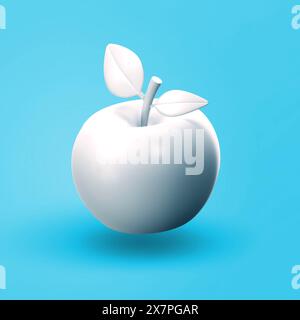 Verschiedene Design 3D-Objektsymbole – Apfel Stockfoto