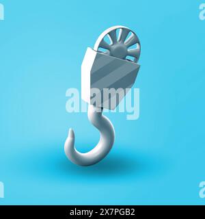 Verschiedene Symbole für 3D-Objekte – Kranhaken Stockfoto