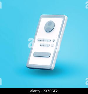Verschiedene Design 3D-Objektsymbole – Smatphone Stockfoto