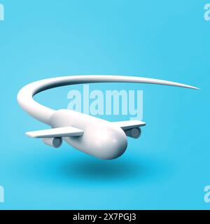 Verschiedene Design 3D-Objekte Symbole - Flugzeug Stockfoto
