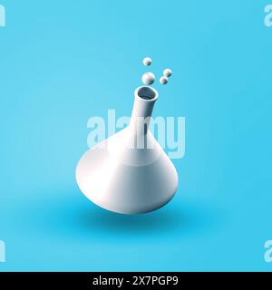 Verschiedene Design 3D-Objektsymbole – Flaschenwissenschaft Stockfoto