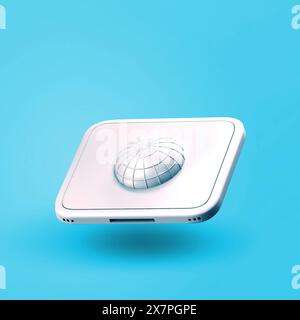 Symbole für 3D-Objekte in verschiedenen Designs – Tablet-gps Stockfoto