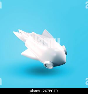 Verschiedene Symbole für 3D-Objekte - Rakete Stockfoto