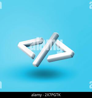 Verschiedene Symbole für 3D-Objekte - Code Stockfoto