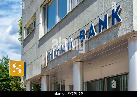 Schaan, Liechtenstein - 17. Mai 2024: Die Sigma-Bank wird von der SIGMA KREDITBANK mit Sitz in Liechtenstein betrieben. Stockfoto