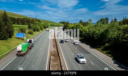 Autobahn M74 in der Nähe von Abington in South Lanarkshire, Schottland Stockfoto