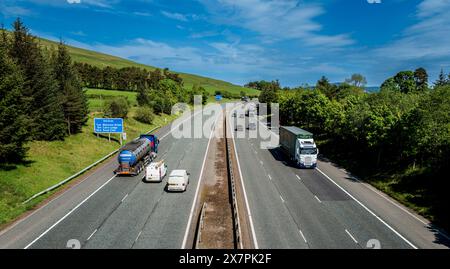 Autobahn M74 in der Nähe von Abington in South Lanarkshire, Schottland Stockfoto