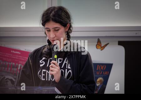 Die italienische Aktivistin Elena Cecchettin. Stockfoto