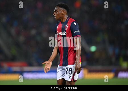 Bologna, Italien. Mai 2024. John Lucumi (Bologna FC) während des Spiels Bologna FC gegen Juventus FC, italienische Fußball Serie A in Bologna, Italien, 20. Mai 2024 Credit: Independent Photo Agency/Alamy Live News Stockfoto