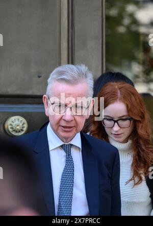 Michael Gove Abgeordneter (Con: Surrey Heath - Staatssekretär für Nivellierung, Wohnungsbau und Gemeinschaften; Minister für zwischenstaatliche Beziehungen Stockfoto