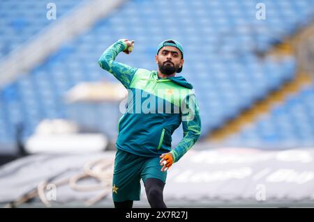 Pakistans Babar Azam während einer Nets-Session in Headingley, Leeds, vor dem ersten internationalen T20-Spiel am Mittwoch. Bilddatum: Dienstag, 21. Mai 2024. Stockfoto