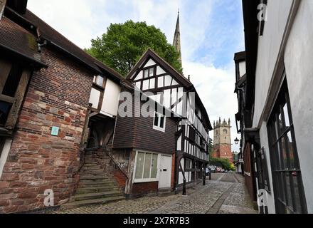 Alte Gebäude in Shrewsbury, Shropshire, West Midlands, England, Großbritannien. Stockfoto