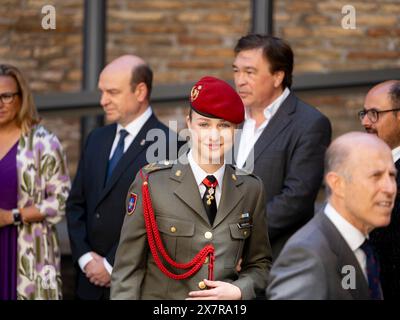 Saragossa, Spanien. september 2024. Die Prinzessin von Asturien hat drei Erwähnungen von verschiedenen öffentlichen Einrichtungen erhalten. Auf der einen Seite die Medaille der Gerichte von Aragon, die Anerkennung der Adoptivtochter der Stadt Saragossa und die Medaille der Regierung von Aragon. Auf diese Weise wurden die Anerkennungen, die sein Vater König Felipe während seines Aufenthaltes an der Allgemeinen Militärakademie von Saragossa erhielt, repliziert. Juan Antonio Perez/Alamy Live News Stockfoto