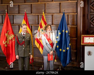 Saragossa, Spanien. september 2024. Die Prinzessin von Asturien hat drei Erwähnungen von verschiedenen öffentlichen Einrichtungen erhalten. Auf der einen Seite die Medaille der Gerichte von Aragon, die Anerkennung der Adoptivtochter der Stadt Saragossa und die Medaille der Regierung von Aragon. Auf diese Weise wurden die Anerkennungen, die sein Vater König Felipe während seines Aufenthaltes an der Allgemeinen Militärakademie von Saragossa erhielt, repliziert. Juan Antonio Perez/Alamy Live News Stockfoto