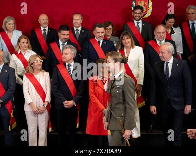 Saragossa, Spanien. september 2024. Die Prinzessin von Asturien hat drei Erwähnungen von verschiedenen öffentlichen Einrichtungen erhalten. Auf der einen Seite die Medaille der Gerichte von Aragon, die Anerkennung der Adoptivtochter der Stadt Saragossa und die Medaille der Regierung von Aragon. Auf diese Weise wurden die Anerkennungen, die sein Vater König Felipe während seines Aufenthaltes an der Allgemeinen Militärakademie von Saragossa erhielt, repliziert. Juan Antonio Perez/Alamy Live News Stockfoto