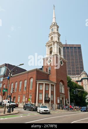 Evangelische Kirche am Boston Common. Boston, Massachusetts, USA Stockfoto