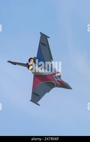 Dassault Rafale auf der Le Temps des Helices Air Show 2024 in La Ferte-Alais, Frankreich Stockfoto