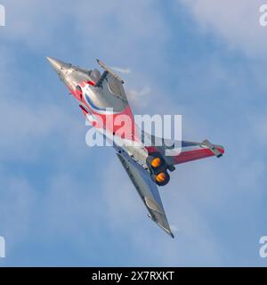 Dassault Rafale auf der Le Temps des Helices Air Show 2024 in La Ferte-Alais, Frankreich Stockfoto