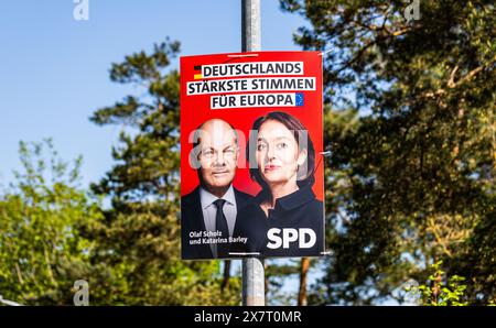 Hohentengen am Hochrhein, 11. Mai 2024: Ein Wahlplakat zur Europawahl der SPD mit C Stockfoto