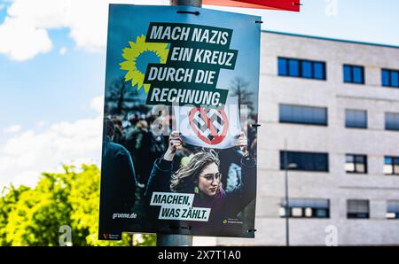 Lauchringen, Deutschland, 19. Mai 2024: Wahlplakat für die Europawahlen der Allianz 90/die Grünen. (Foto: Jonas Philippe/dieBildmanufa Stockfoto