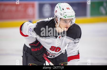 Zürich, Schweiz, 20. April 2024: #90 Theo Rochette, Forward Lausanne HC. (Foto: Andreas Haas/dieBildmanufaktur) Stockfoto