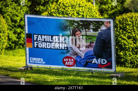 Lauchringen, 19. Mai 2024: Ein Wahlplakat für Alternativen für Deutschland. (Foto: Andreas Haas/dieBildmanufaktur) Stockfoto