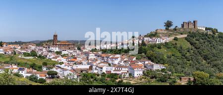 Burg Cortegana, Festung mittelalterlichen Ursprungs, Huelva, Andalusien, Spanien Stockfoto