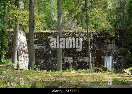 Ketrzyn, Gierloz, Polen - 11. Mai 2024 - Besucherbunker bei Wolf's Lügner Stockfoto