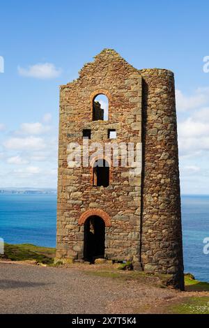 Ruinen der Wheal Coates Zinnmine in Cornwall, West Country, England Stockfoto