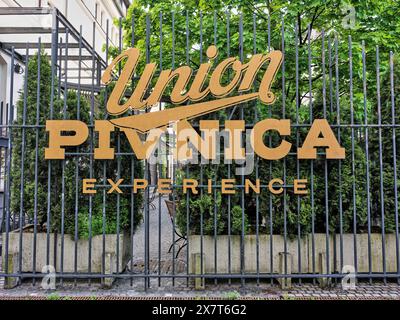 Pivovana Union Brauerei, Ljubljana, Slowenien. Stockfoto