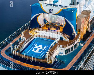 Southampton, Großbritannien - 12. Mai 2024 Royal Caribbean Cruise Ship Anthem of the Seas kommt im Hafen an Stockfoto