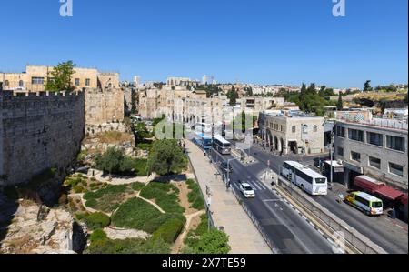 Sultan Suleiman Street in Ostjerusalem Stockfoto