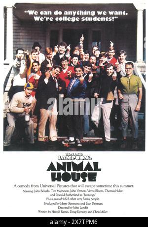 1978 Animal House Filmplakat, Regie: John Landis, mit John Belushi Stockfoto