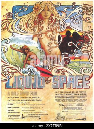 1974 Liquid Space Film Promo Poster, Ein Dale Davis Film Stockfoto