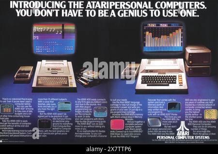 1979 ATARI 400 Personal Computer Systems Ad - ATARI Bildungssystem Stockfoto