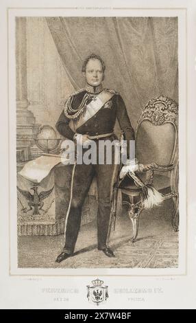 Friedrich Wilhelm IV. Von Preußen (1795–1861). König von Preußen (1795-1861). Hochformat. Zeichnung von C. Legrand. Lithographie von J. Donón. Reyes Contemporáneos (Zeitgenössische Könige). Band III. Veröffentlicht in Madrid, 1854. Stockfoto