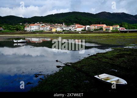 Mündung in Esteiro, Muros, A Coruña, Spanien Stockfoto