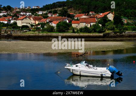 Mündung in Esteiro, Muros, A Coruña, Spanien Stockfoto