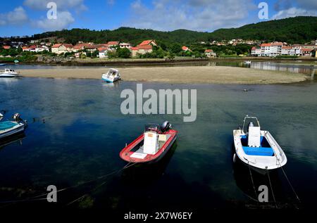 Mündung in Esteiro, Muros, A Coruña, Spanien Stockfoto