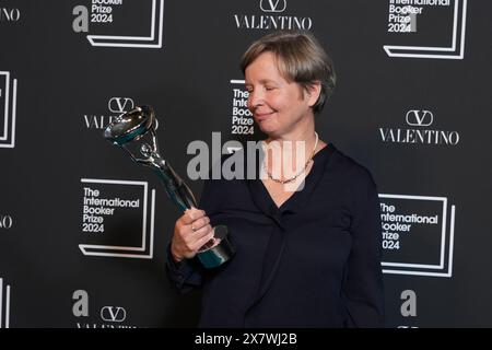 Gewinner des internationalen Booker-Preises 2024 Jenny Erpenbeck bei der Gewinnerbekanntmachung im Tate Modern, London. Bilddatum: Dienstag, 21. Mai 2024. Stockfoto