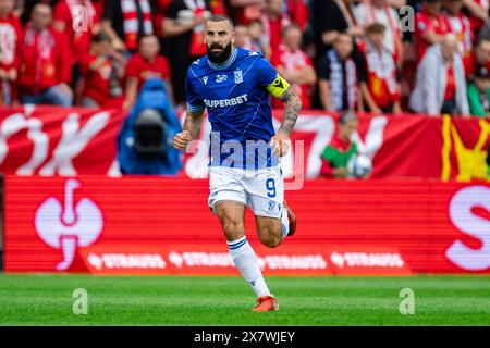 Lodz, Polen. Mai 2024. Mikael Ishak of Lech wurde während des Polnischen PKO Ekstraklasa League-Spiels zwischen Widzew Lodz und Lech Poznan im Widzew Lodz Municipal Stadium gesehen. Endergebnis: Widzew Lodz 1:1 Lech Poznan. (Foto: Mikolaj Barbanell/SOPA Images/SIPA USA) Credit: SIPA USA/Alamy Live News Stockfoto