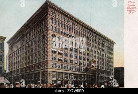 Ellicott Square Building, Buffalo NY USA, Postkarte aus den 1910er Jahren. Nicht identifizierter Fotograf Stockfoto