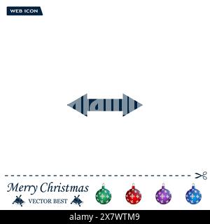 2 Symbol mit seitlichem Pfeil Stock Vektor