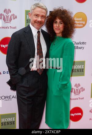 London, Großbritannien. Mai 2024. Martin Freeman und Rachel Mariam nehmen an den Prince's Trust und den TK Maxx and Homesense Awards Teil. Im Theatre Royal, Drury Lane, London. Quelle: SOPA Images Limited/Alamy Live News Stockfoto