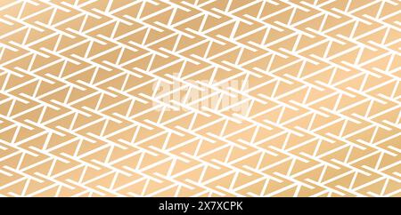 Nahtloses Muster des Vektors, sich wiederholender geometrischer Hintergrund, wiederholende Textur mit goldenen dreieckigen Mustern für abstrakte Illustrationtapeten Stock Vektor