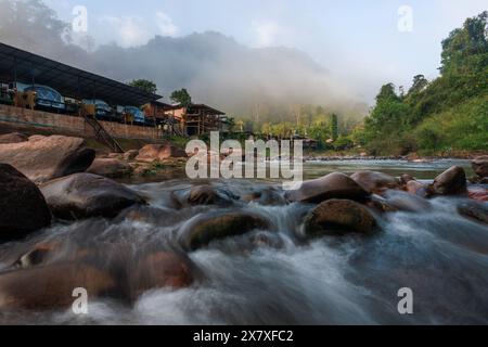 Sponge Village ist ein kleines Dorf im Norden Thailands in der Provinz Nan. Es ist ein beliebtes Touristenziel mit einem angenehmen und natürlichen Atmo Stockfoto