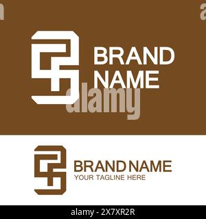 Buchstaben Monogramm-Logo PS, SP, P und S, elegantes und professionelles Letter-Design Stock Vektor
