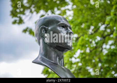 Büste Walther Rathenau, Straße der Erinnerung, Spreebogen, Moabit, Mitte, Berlin, Deutschland *** Büste von Walther Rathenau, Straße der Erinnerung, Spreebogen, Moabit, Mitte, Berlin, Deutschland Stockfoto