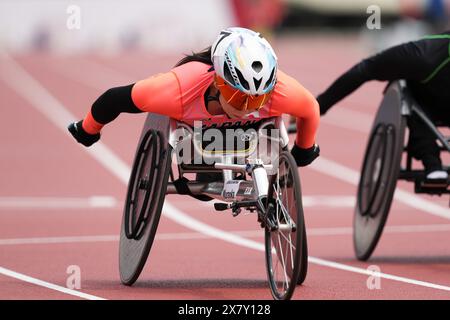 Hyogo, Japan. Mai 2024. Momoka Muraoka (JPN) Leichtathletik : Kobe 2024 Para Leichtathletik Weltmeisterschaften Frauen 100 m T54 Hitze im Kobe Universiade Memorial Stadium in Hyogo, Japan . Quelle: AFLO SPORT/Alamy Live News Stockfoto