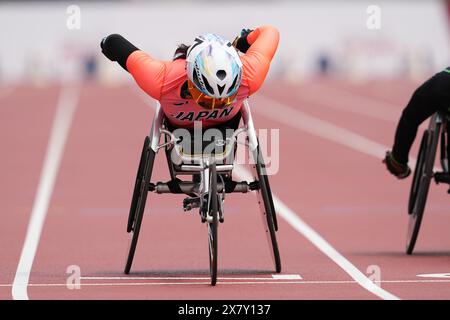 Hyogo, Japan. Mai 2024. Momoka Muraoka (JPN) Leichtathletik : Kobe 2024 Para Leichtathletik Weltmeisterschaften Frauen 100 m T54 Hitze im Kobe Universiade Memorial Stadium in Hyogo, Japan . Quelle: AFLO SPORT/Alamy Live News Stockfoto